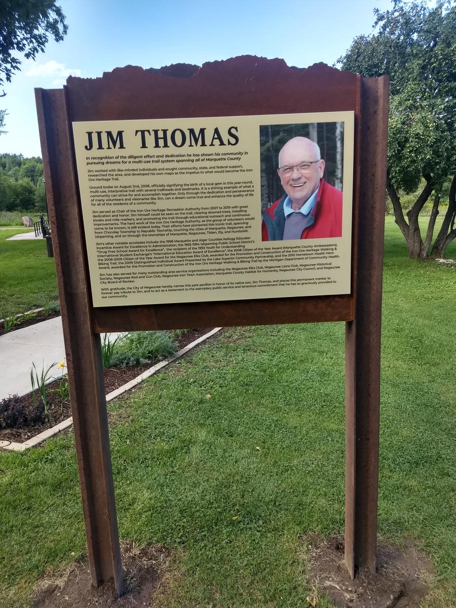 Jim Thomas Negaunee dedication