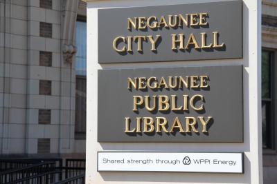 Negaunee City Hall sign