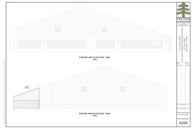 Ice Arena plans exterior side views