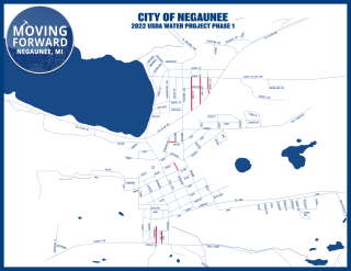 Negaunee water project phase 1 map